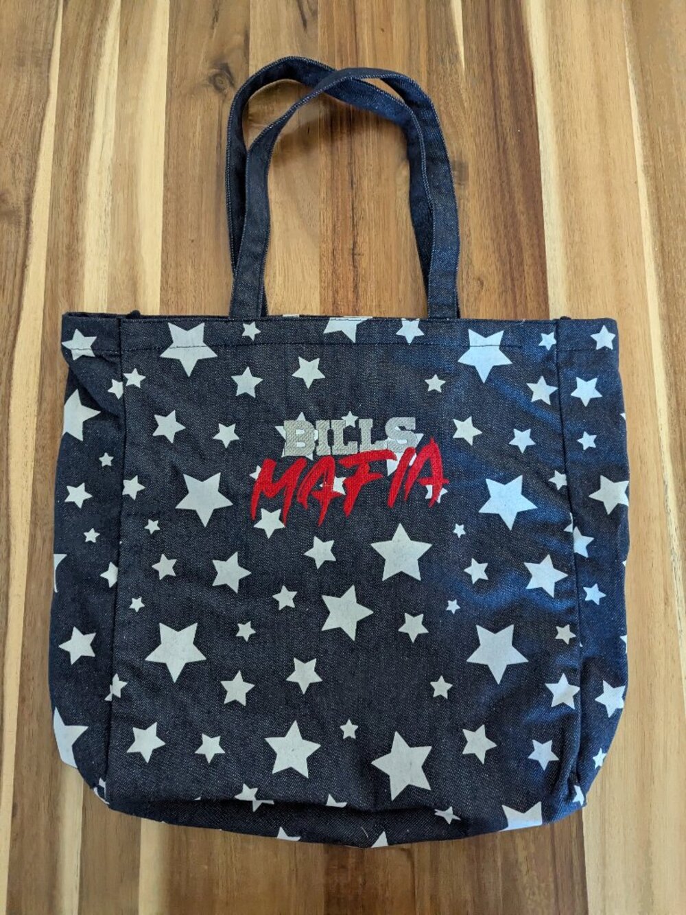 Custom Buffalo Bills Star Tote Bag 15 x 18 inches. Embroidered New